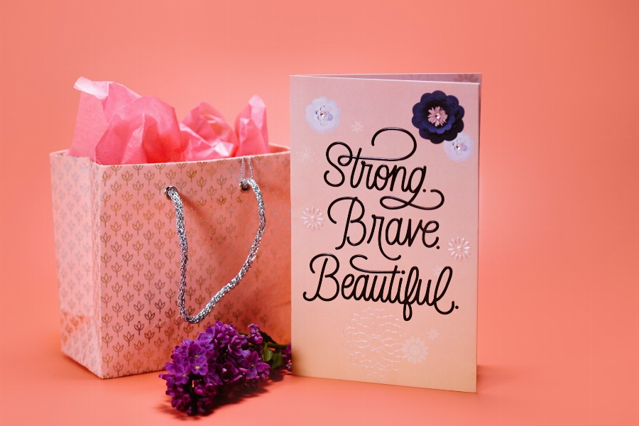 Greeting e-card Strong brave beautiful