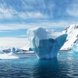 greeting e-card Floating iceberg in Antarctica